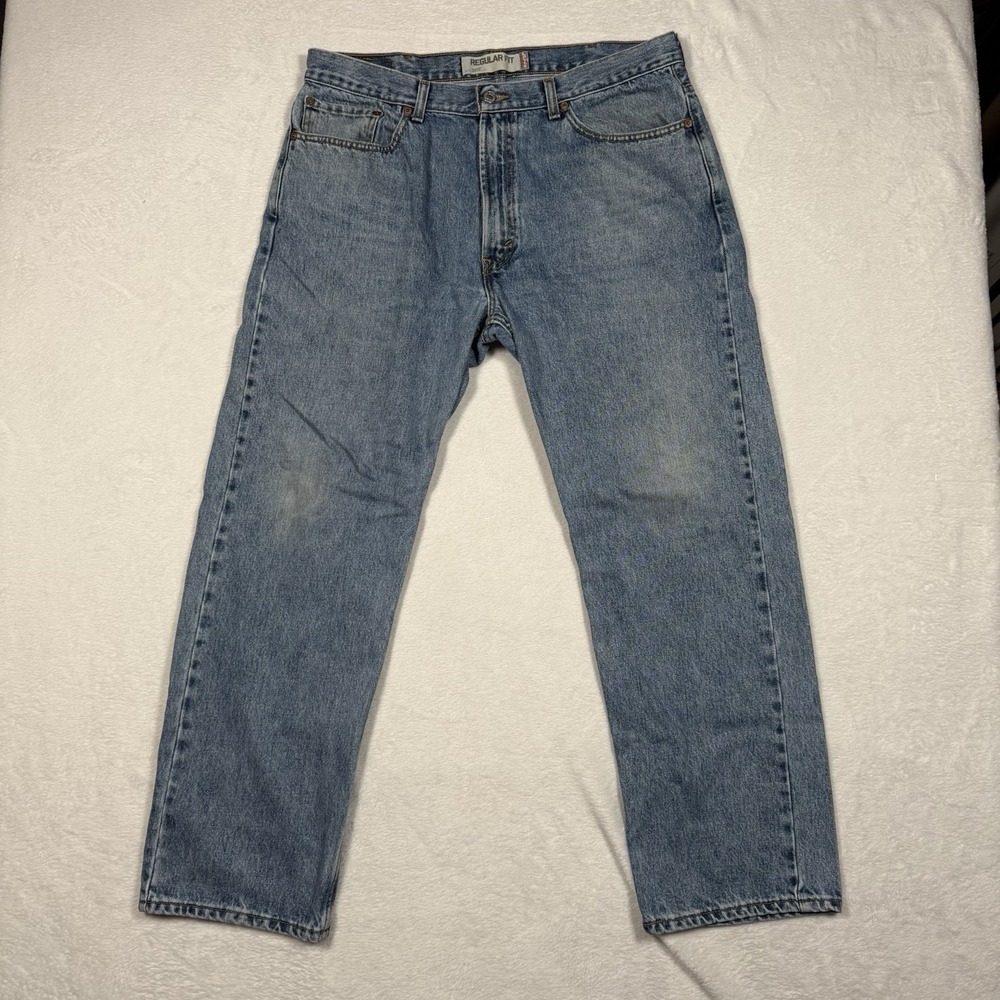 Levis 505 Jeans Mens Size 38x30(29) Blue Regular Fit Straight Leg Denim‎